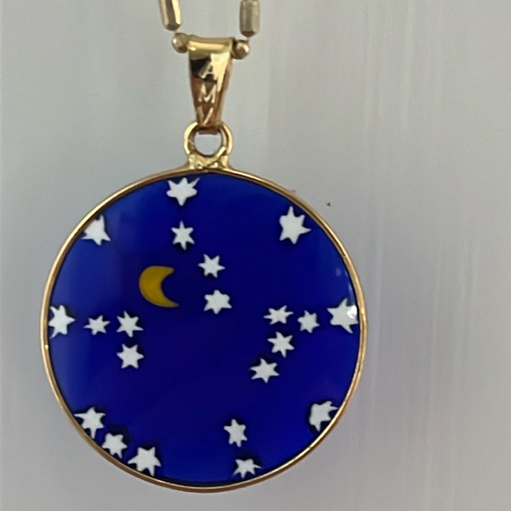 Antica MURRINA Veneziana blue sun and moon pendant